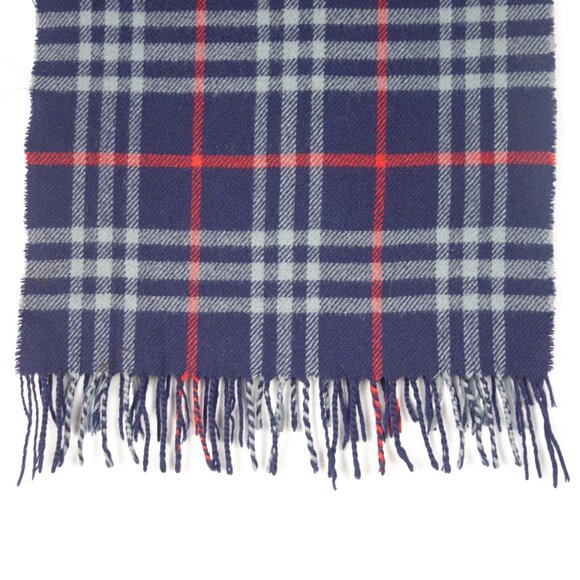Vtg Burberrys Nova Check Cashmere Scarf Made In England, Sz 54 in x 11.25 in - Picture 9 of 11